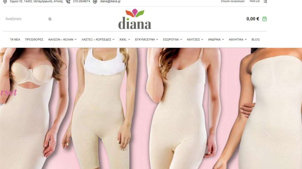 Κατασκευή eshop wordpress για τα προϊόντα Diana 1 Κατασκευη eshop wordpress για τη diana από τη bluemind.gr